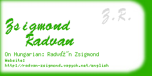 zsigmond radvan business card